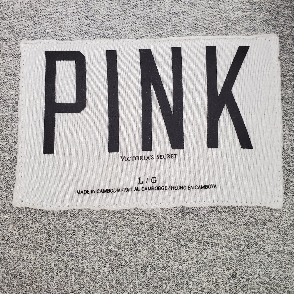 Grey PINK Zip-Up Sweatshirt - Picture 4 of 6